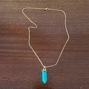 Green charm necklace